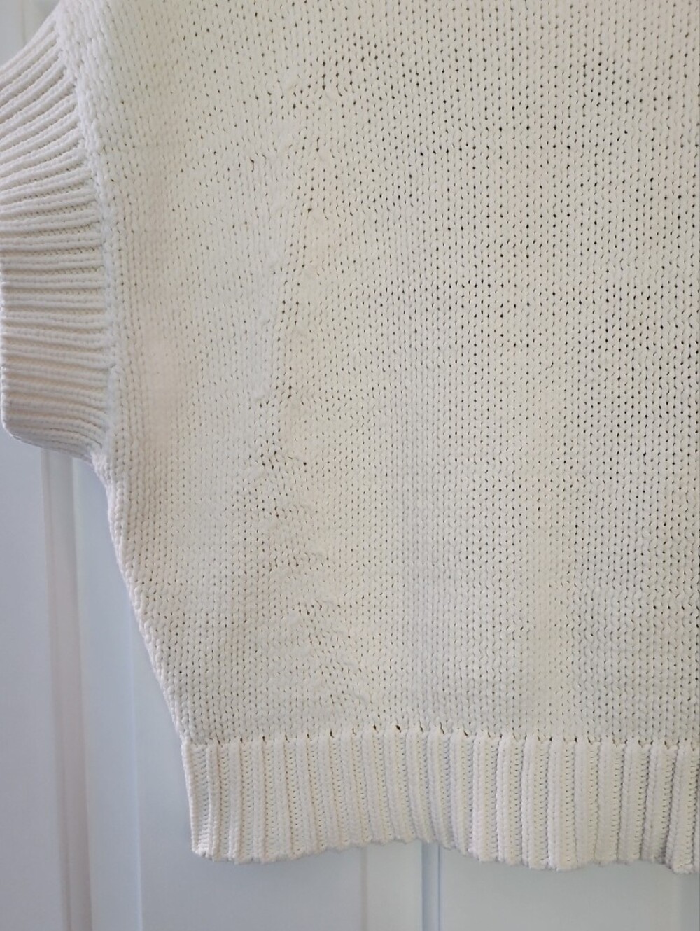 Maeve Cream Knit Crewneck Sweater with Strawberry Graphic - Picture 6 of 6